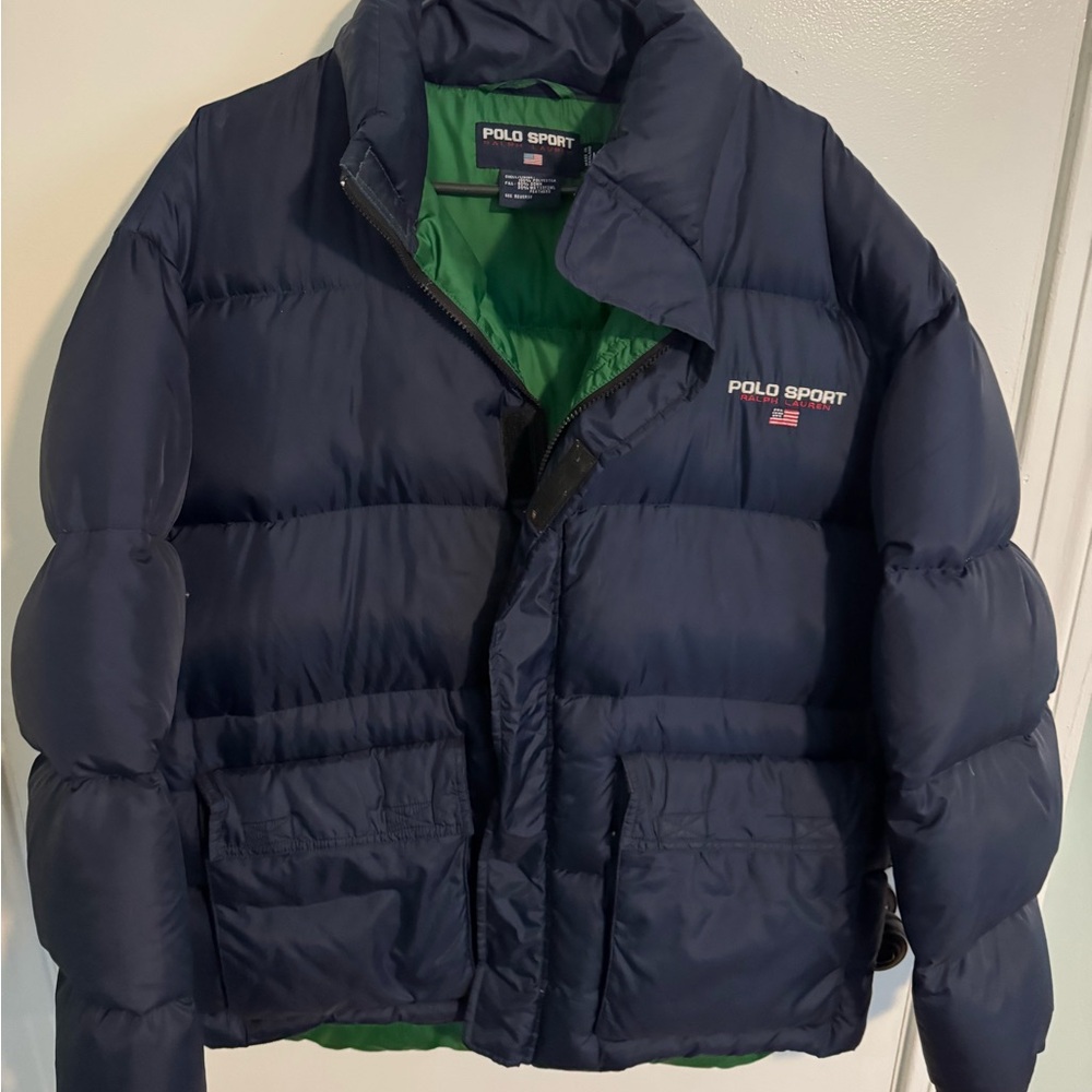Vintage Polo Sport Navy Puffer Jacket